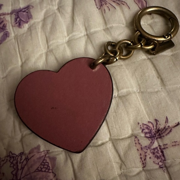 Coach Embellished Heart Bag Charm - Picture 3 of 3